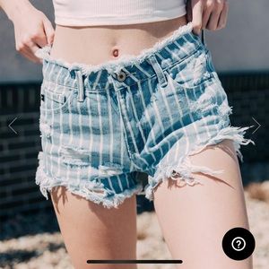 Striped Kancan shorts